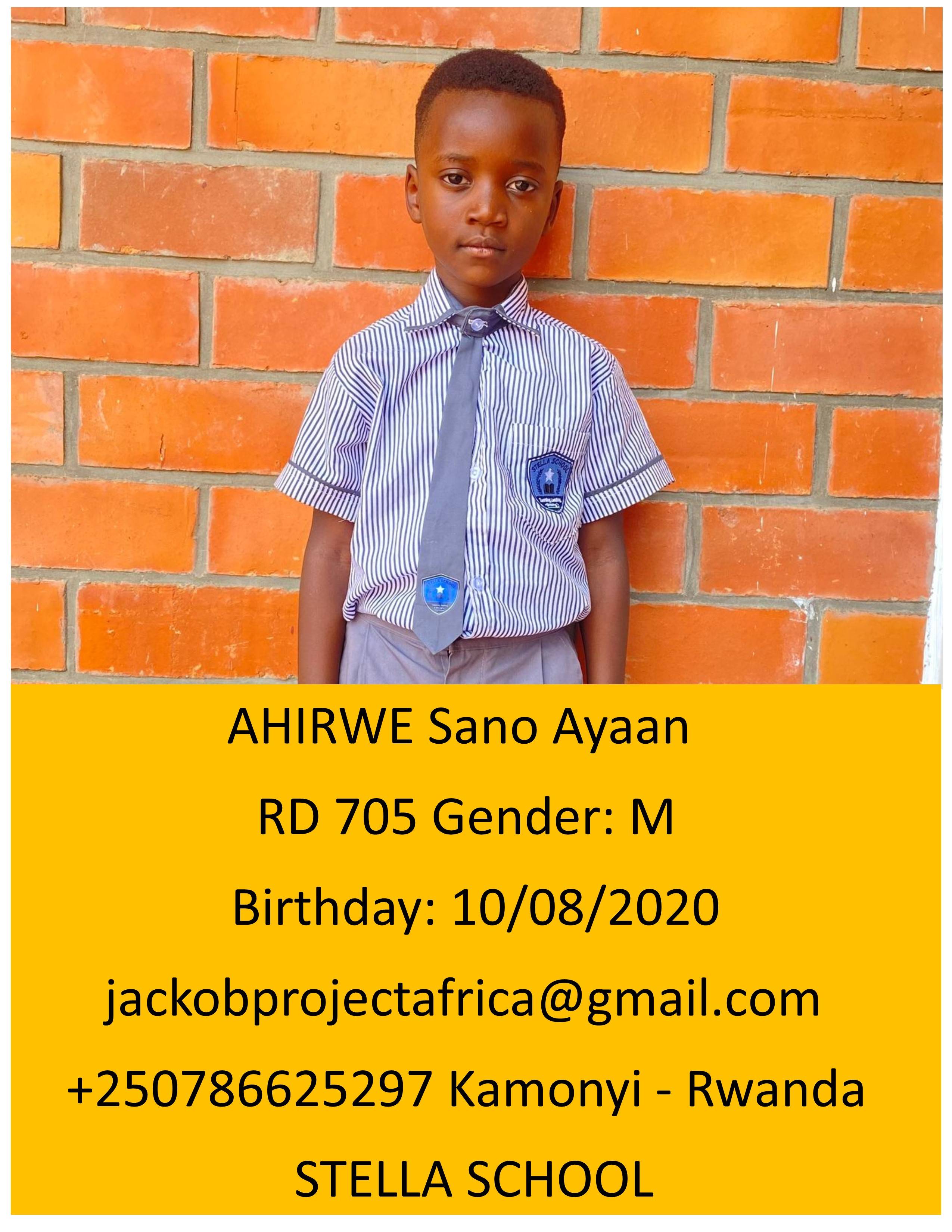 AHIRWE Sano Ayaan